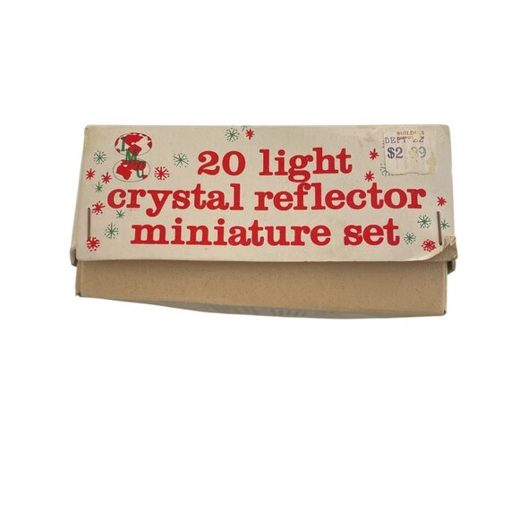 IMC Christmas Lights Vintage Crystal Reflector Miniature 3 Sets 20 Lights Each - Picture 10 of 12